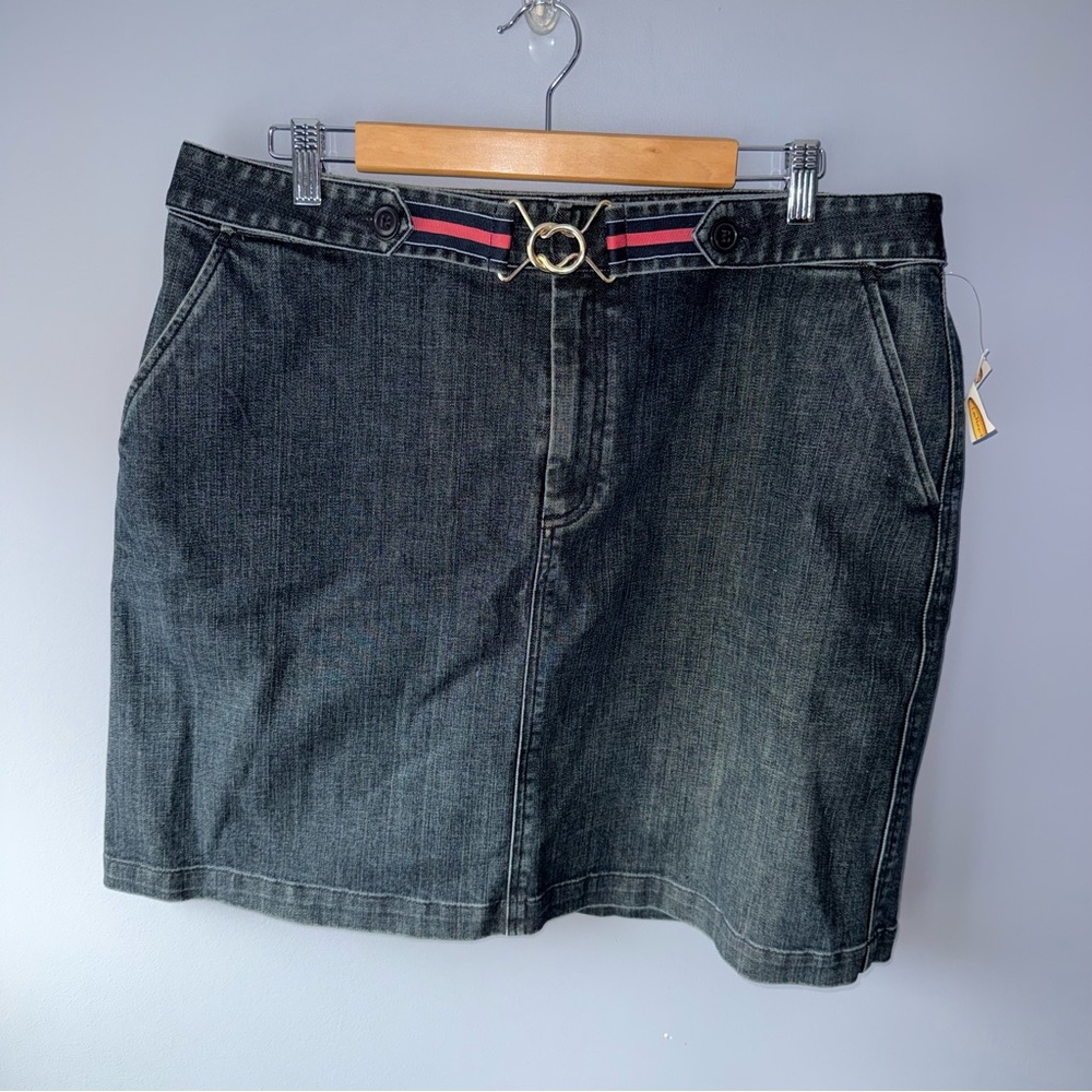 Talbots Blue Denim Mini Skirt with Belt